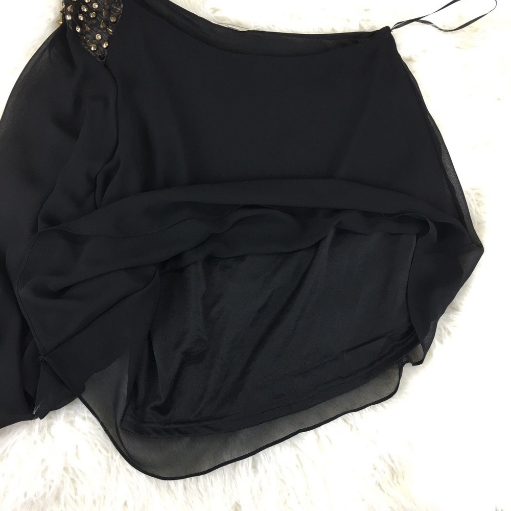 Double Zero Women's Black One Shoulder Blouse S - Picture 4 of 6